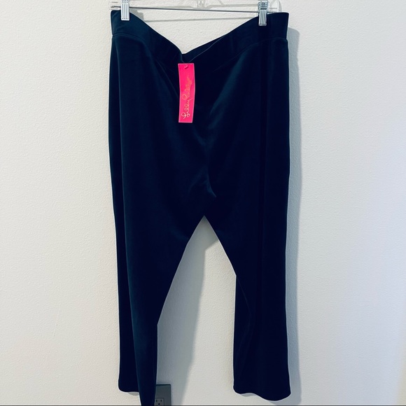 Lilly Pulitzer True Navy Velour Pants - Picture 3 of 8
